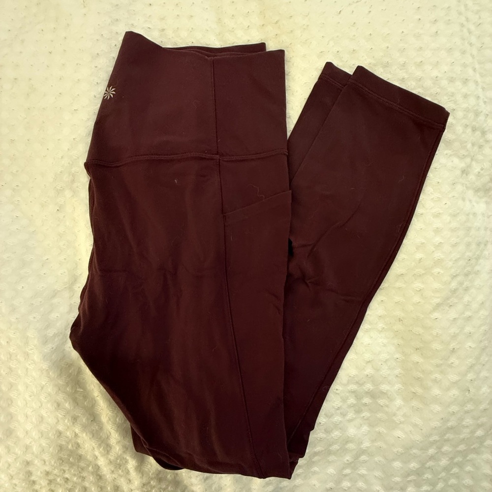 Athleta Deep Burgundy Leggings